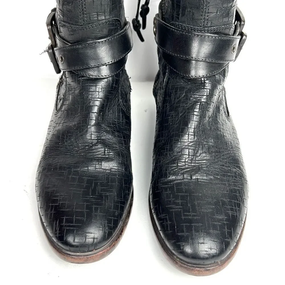 UGG Collection Nicoletta Scored Over-the-Knee Black Leather Boot size 6 1/2